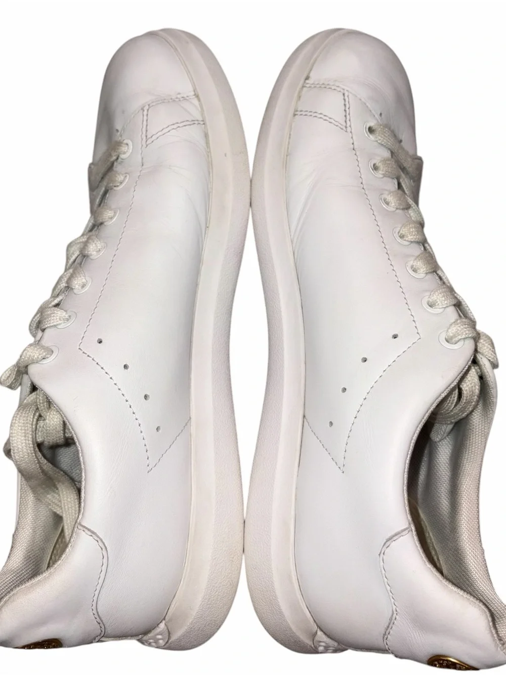 Tory Burch White Leather Howell Court Sneaker Shoes size 9.5